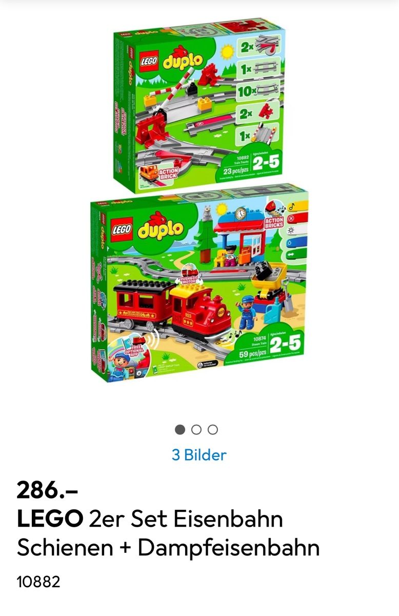 Lego Giocattoli: LEGO Duplo Dampfeisenbahnset – Usato da Basel venduto da meretba