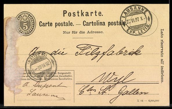 Cartoline postali: Litho Neuchâtel, Chocolat Ph. Suchard – Usato da Berlin venduto da bartko-reher 1