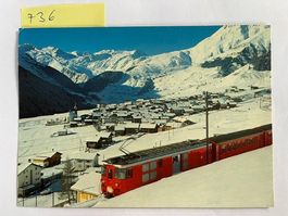 Ansichtskarte Sedrun Graubünden Zug Winter, 1979 mit Stempel
