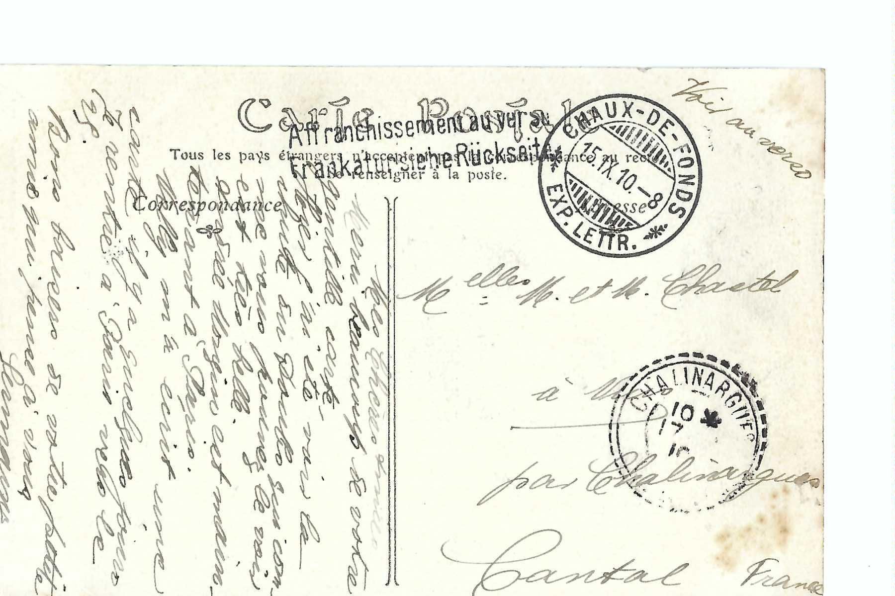 Cartoline postali: La Chute du Doubs, Wasserfall, 1910, frankiert – Usato da Thun venduto da 44wart 1
