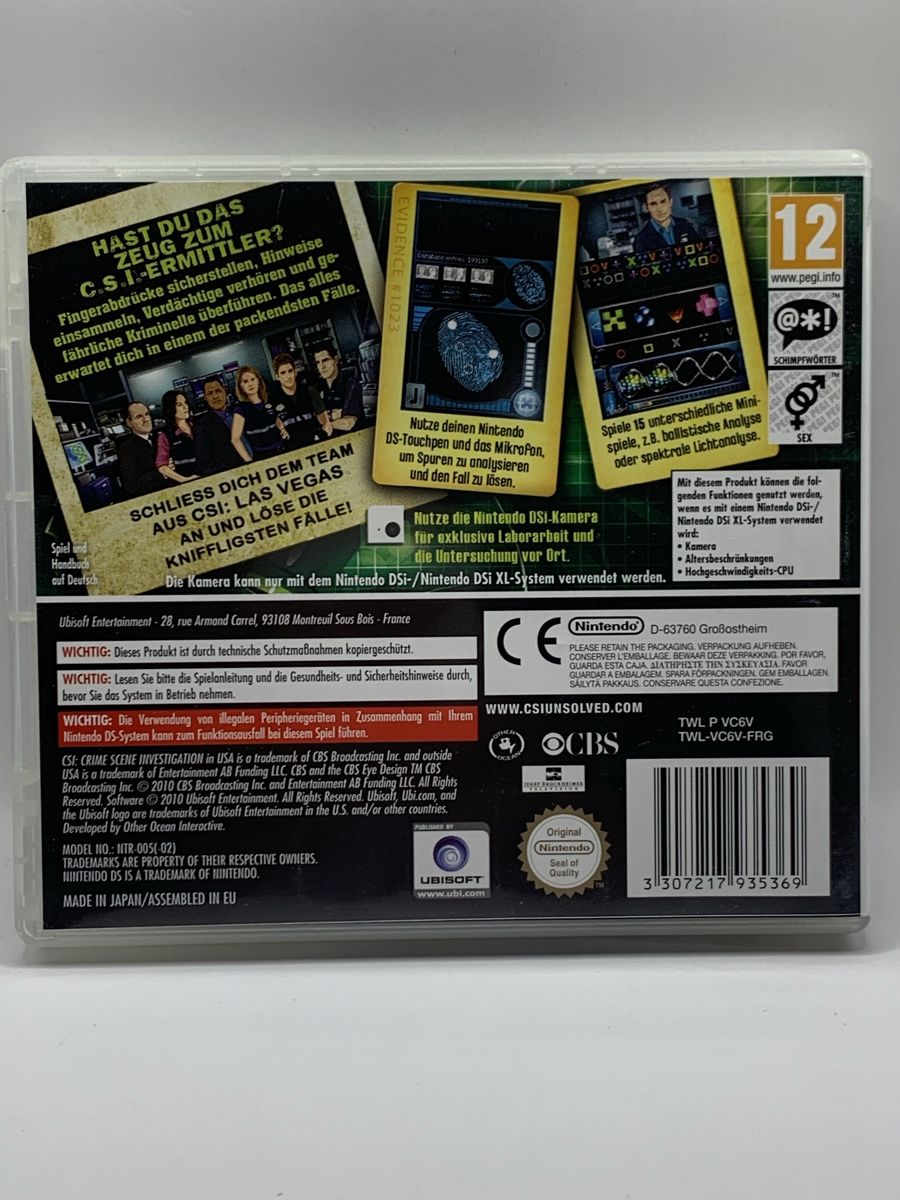 Nintendo Spiele: CSI: Ungelöste Fälle - Nintendo DS – Gebraucht aus Ostermundigen von RG-Collector 1