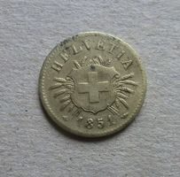 ++ 5 Rappen 1851, gute Erhaltung