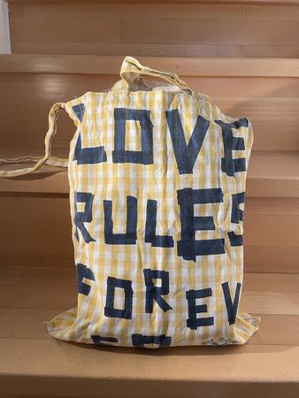 En Soie Stofftasche gelb kariert gebraucht guter Zustand 🌸