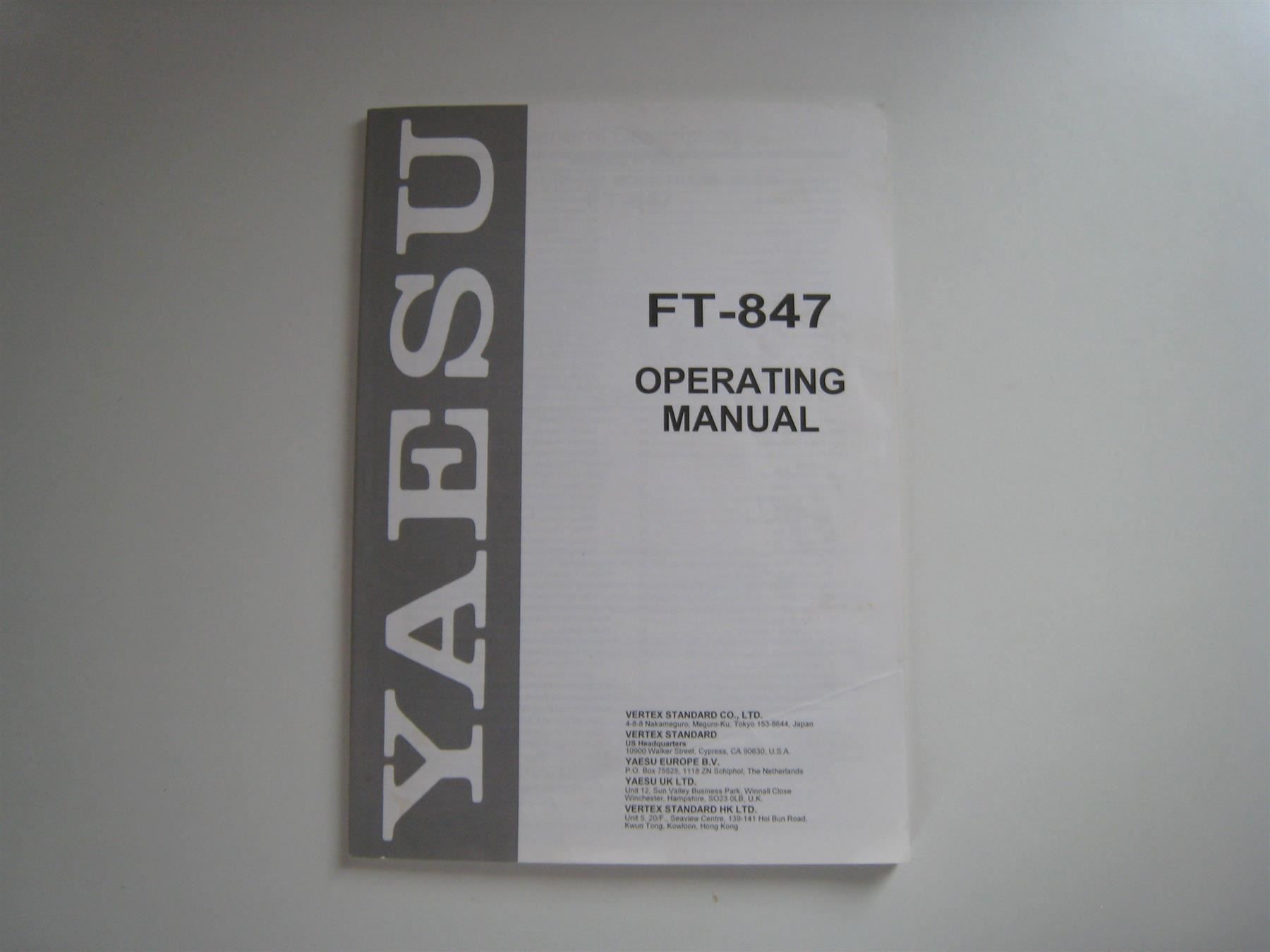 Funktechnik: ***** Mode d'emploi anglais Yaesu FT-847 – Gebraucht aus Villaz-St-Pierre von Ubid