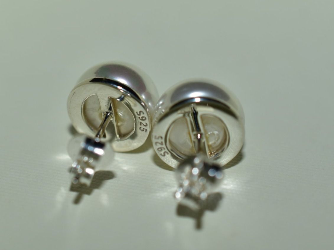 Perle (finte): Perlen Ohrstecker aus Sterling Silber, Weiss – Nuovo (secondo la descrizione) da Laufen venduto da flowerfan 2