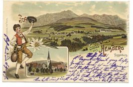 Gruss aus Hemberg (SG) Toggenburg - Kirche - Litho - 1900