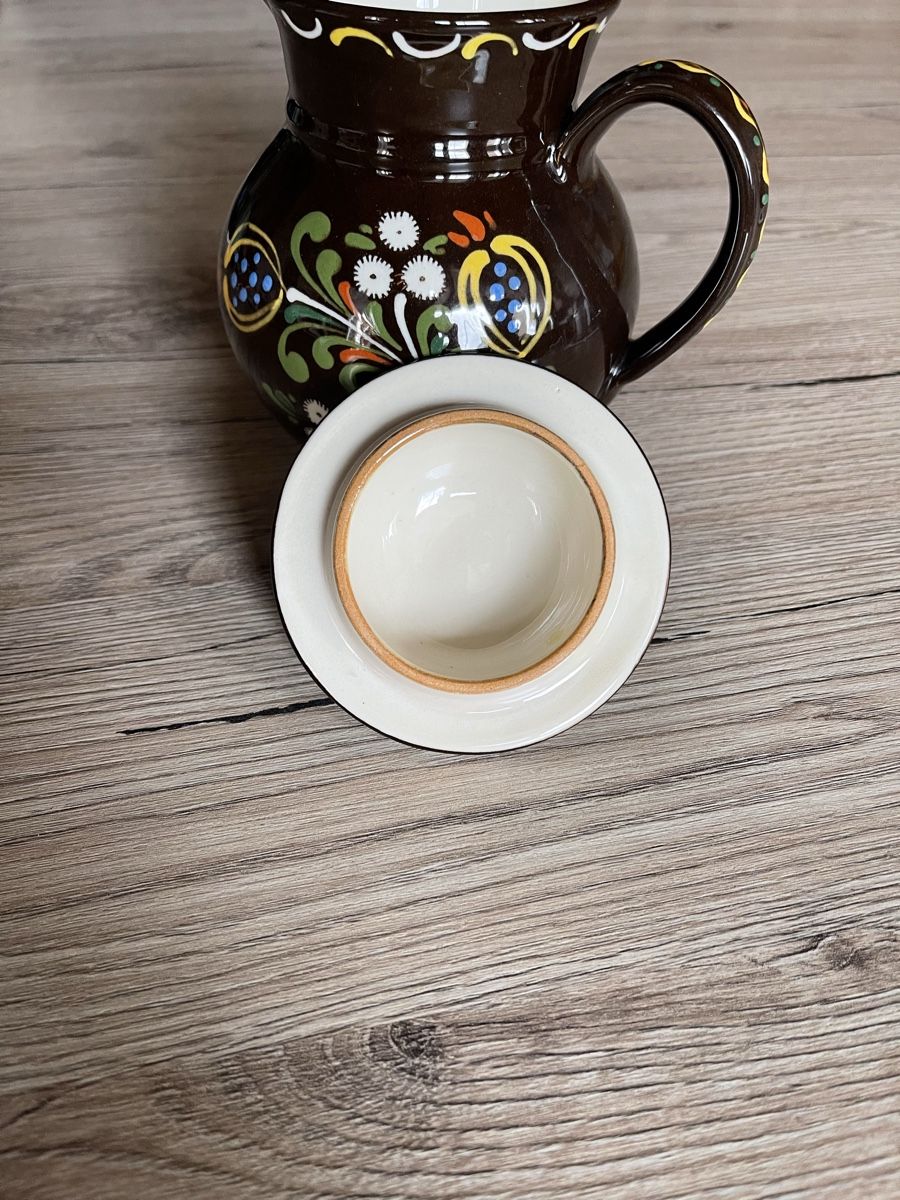 Teiere: Getöpfertes Krüglein mit Blumenmotiv – Usato da Fahrni b. Thun venduto da ams_56jv 5
