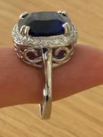 Luxus Elegante Solitär gr: 19:9 Ring Farbe: Silver zirkonia
