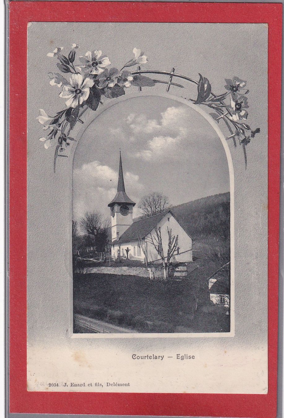Cartoline postali: Courtelary - Eglise - 1904 – Usato da Orvin venduto da Pyaeschli