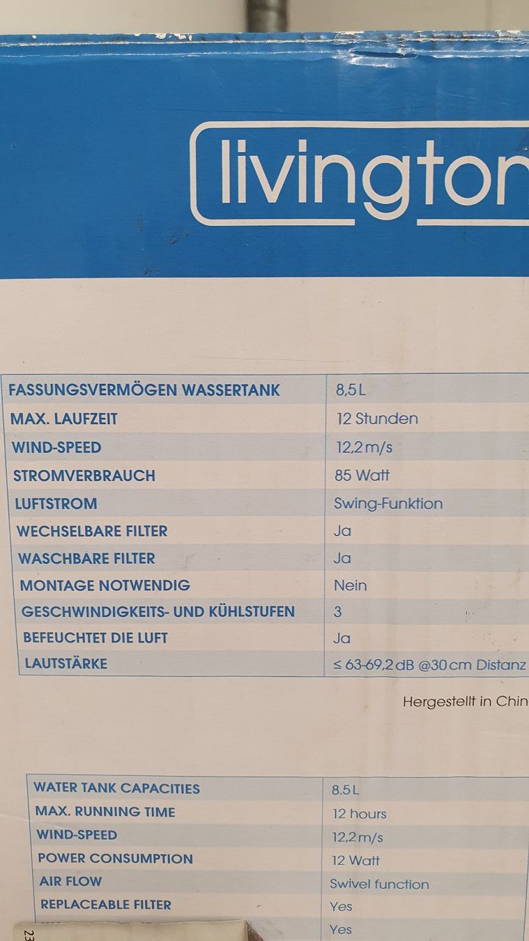 Livington Climatiseurs: Kühlgerät LIVINGTON  INSTA CHILL – D'occasion à Basel par Trixie64 2
