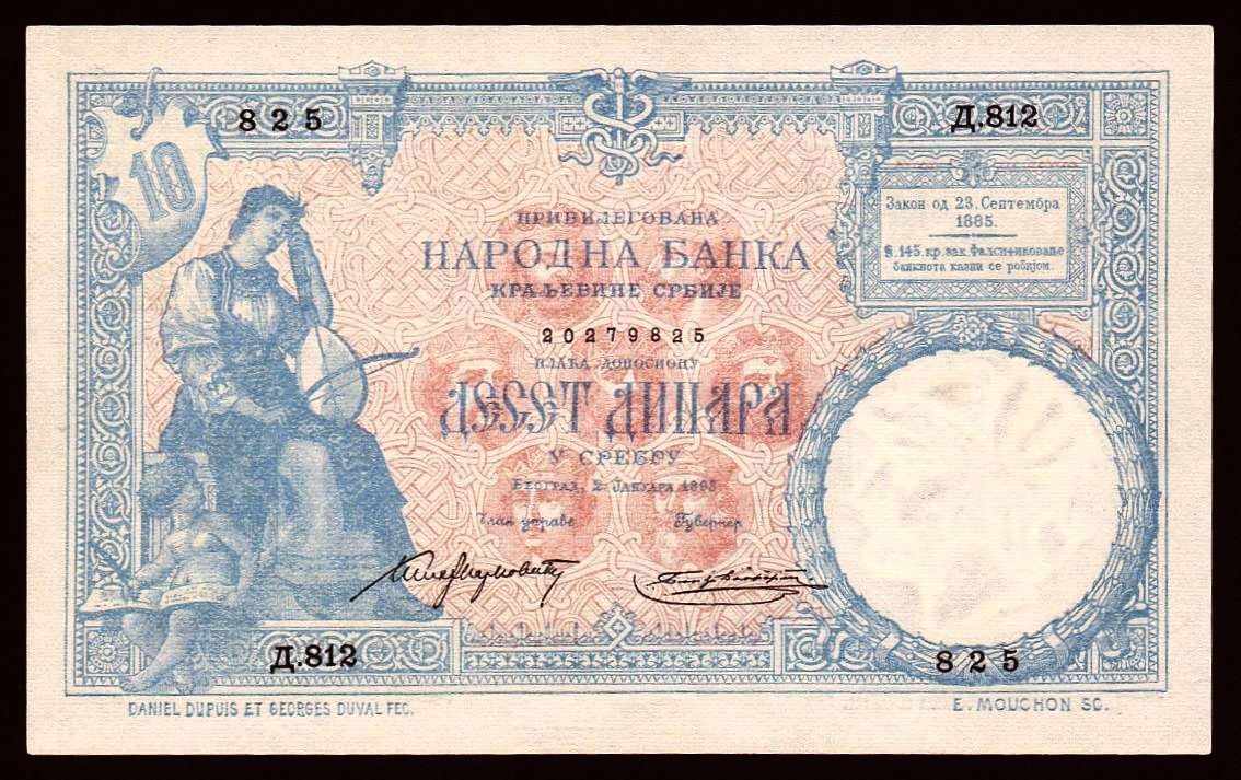 Banconote: 10 Dinar 1893 UNZ – Nuovo (secondo la descrizione) da Flamatt venduto da samowarow 2