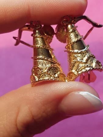 Orecchini pendenti & Orecchini a lobo: Moderne Glockenohrhänger, 18 Karat Gold – Nuovo (secondo la descrizione) da Unterägeri venduto da Altgoldschmuck 5