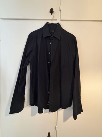 Camicia Gazzarrini nera taglia M in cotone Made in Italy