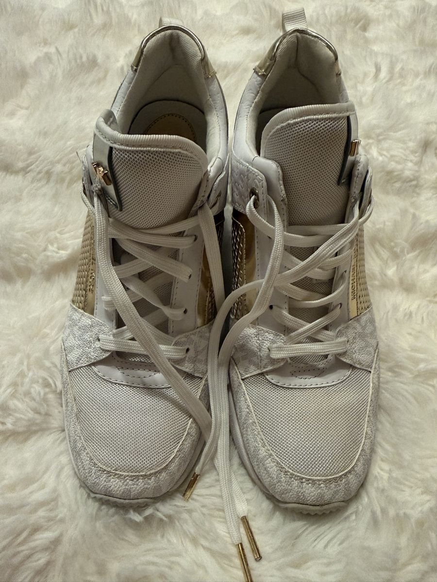 Michael Kors Scarpe da donna: Baskets Michael Kors Blanches Or et Argent – Usato da Monthey venduto da Joseph-29 3