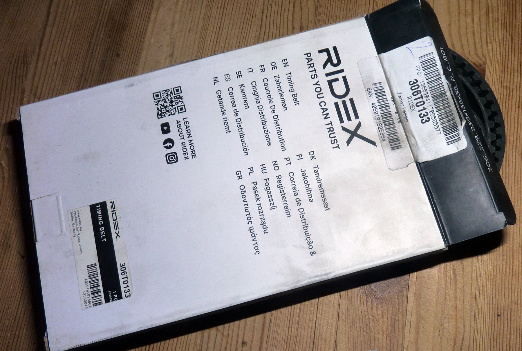 Alle Autoersatzteile: RIDEX 306T0133 Courroie de distribution – Neu (gemäss Beschreibung) aus Bern von Dedonegro 1