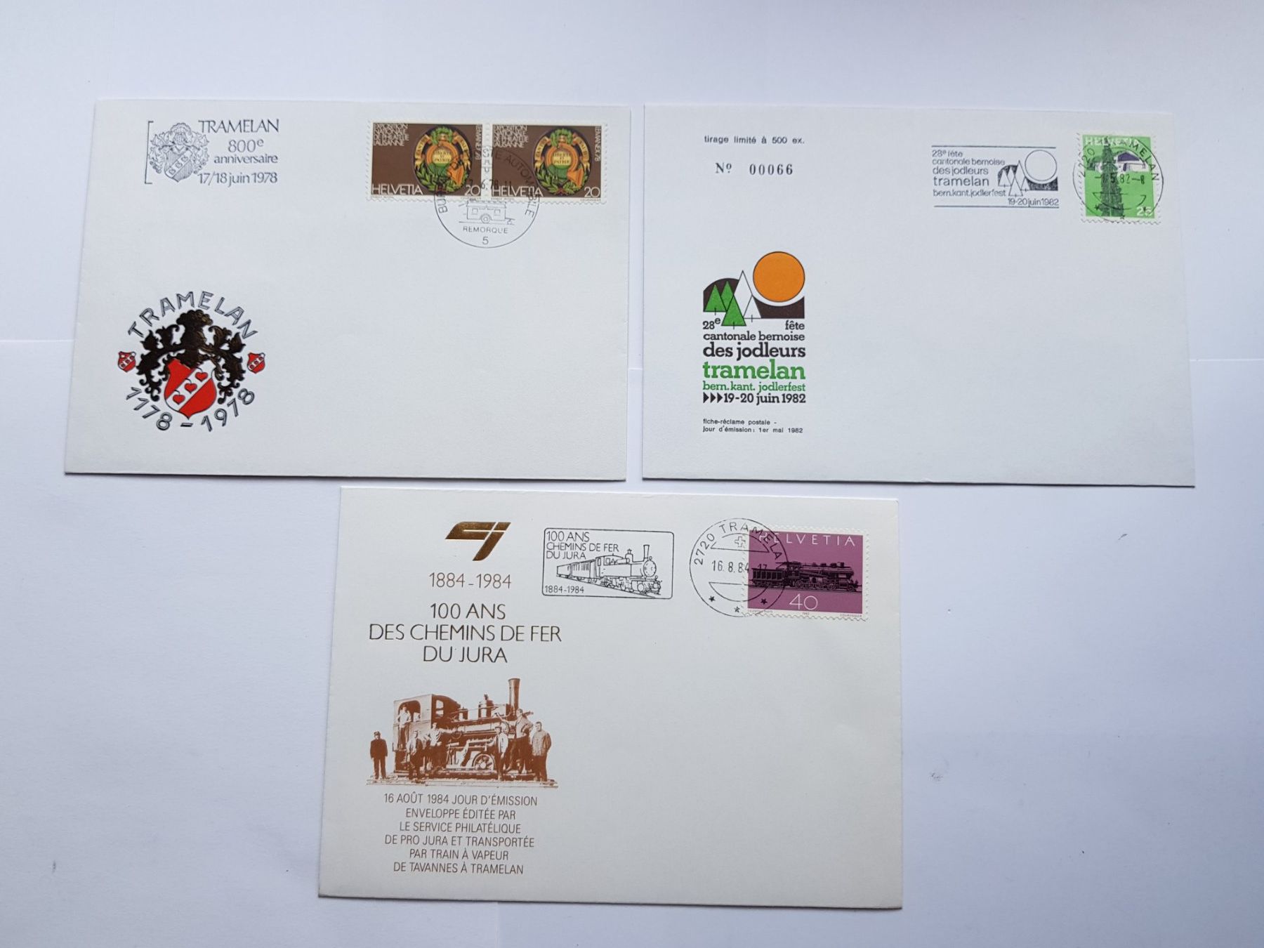 Tutti i francobolli: Tramelan enveloppes philatéliques – Usato da Sonceboz-Sombeval venduto da Monika60