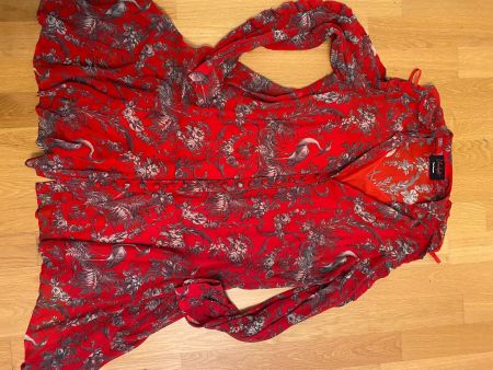 The Kooples Seidenkleid NEU GR. 1/S 100%Seide rot