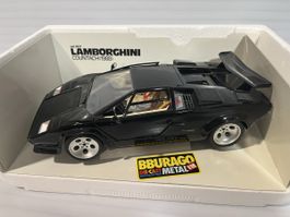 Burago Lamborghini Countach 1988 schwarz Modellauto 1:18