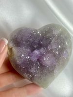 Pastell Amethyst Kristall Herz