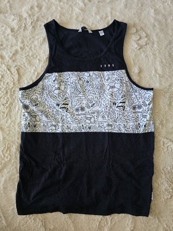 Tanktop Jack and Jones schwarz weiss gemustert Grösse M