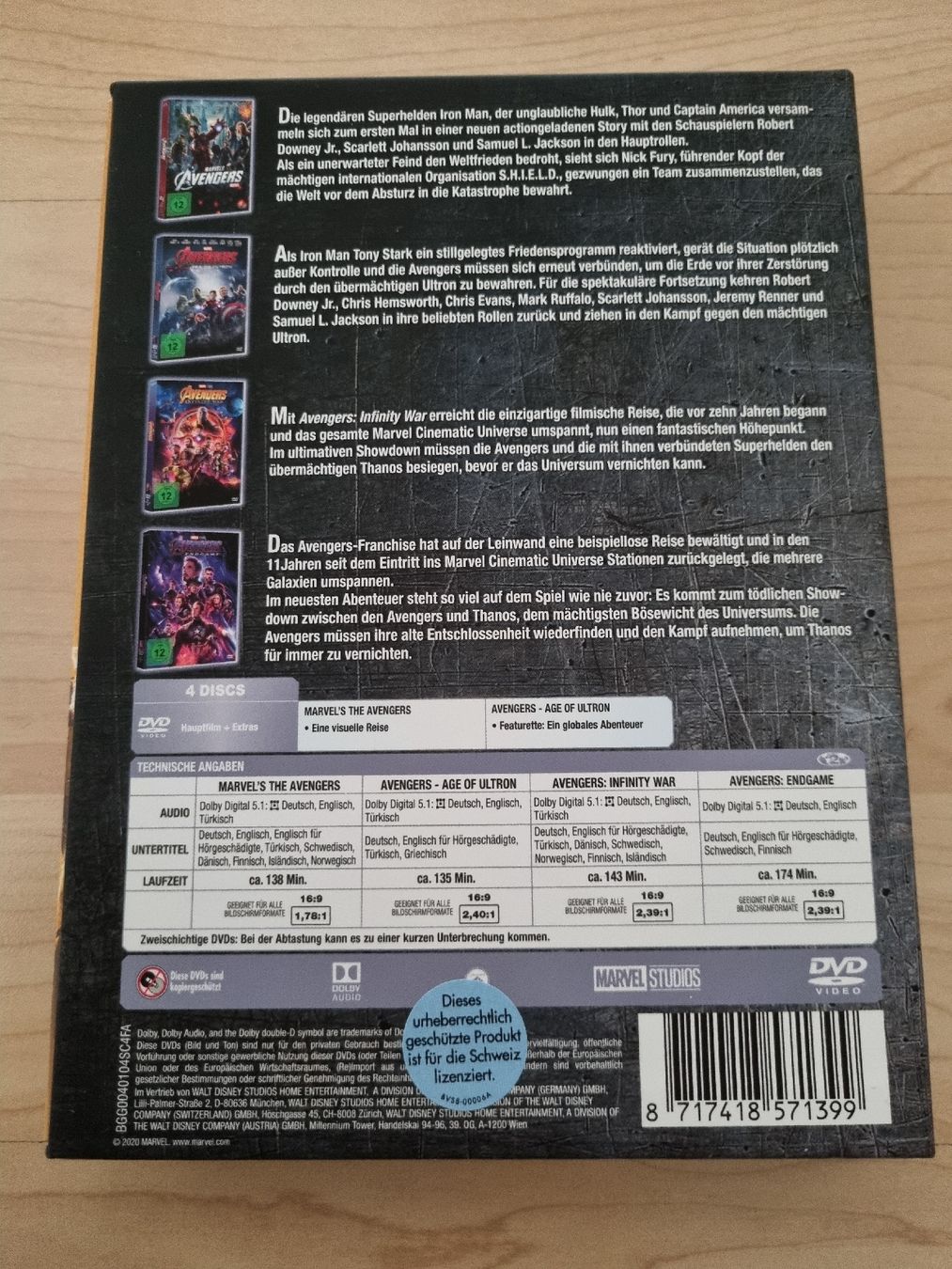 Tutti i DVDs: Avengers 4-Movie Collection – Nuovo (secondo la descrizione) da Ostermundigen venduto da ala_pt5h 2