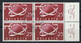 Propagande 295 bloc de 4 Vollstempel Schweiz.PTT Museum Bern
