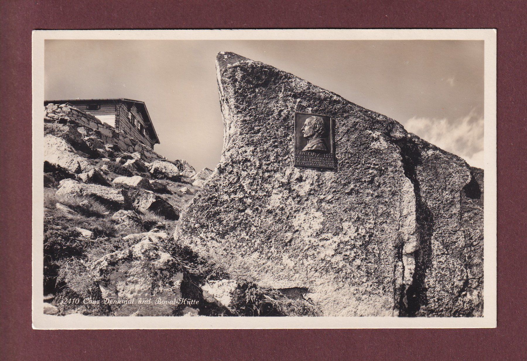 Ansichtskarten: COAZ-DENKMAL - Boval-Hütte – Gebraucht aus Pully von nicecards