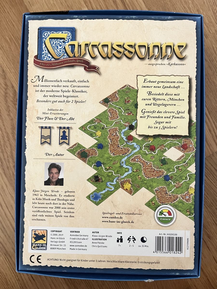 Spiele: Carcassonne Basisspiel – Neu (gemäss Beschreibung) aus Wallisellen von Plankton05 1