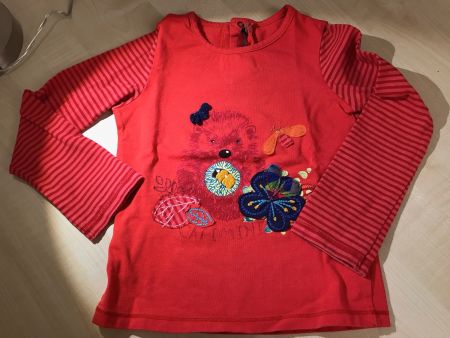 CATIMINI Tshirt Gr. 4/102 langarm rot
