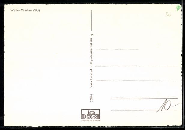 Cartoline postali: AK Weite / Wartau, Ort und Bergpanorama – Usato da Berlin venduto da bartko-reher 1