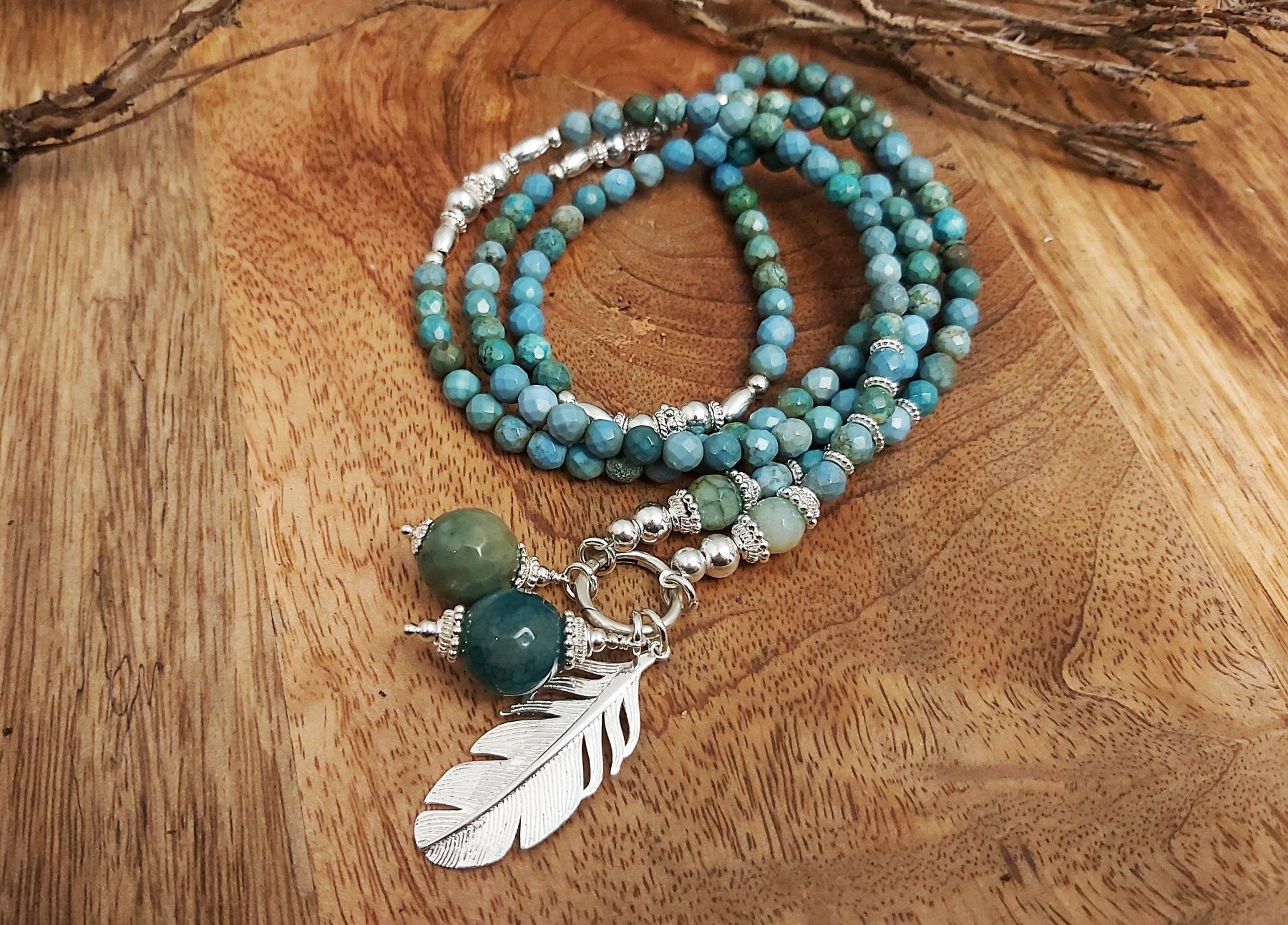 Catenine: SEA - Edelsteinkette - türkis-Silber – Nuovo e nell'imballaggio originale da Mühlethal venduto da nicita-modeschmuck 2