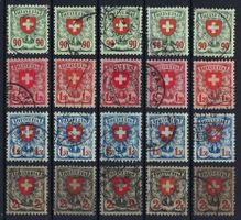 1924-1940 Wappenmuster, gute und saubere Werte gest.