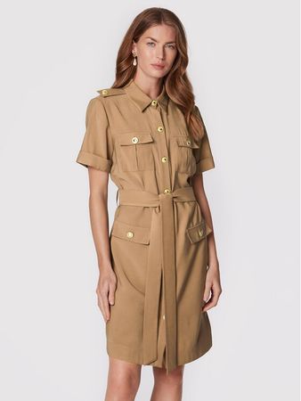 Calvin Klein Safarikleid gold kleid Gr. S