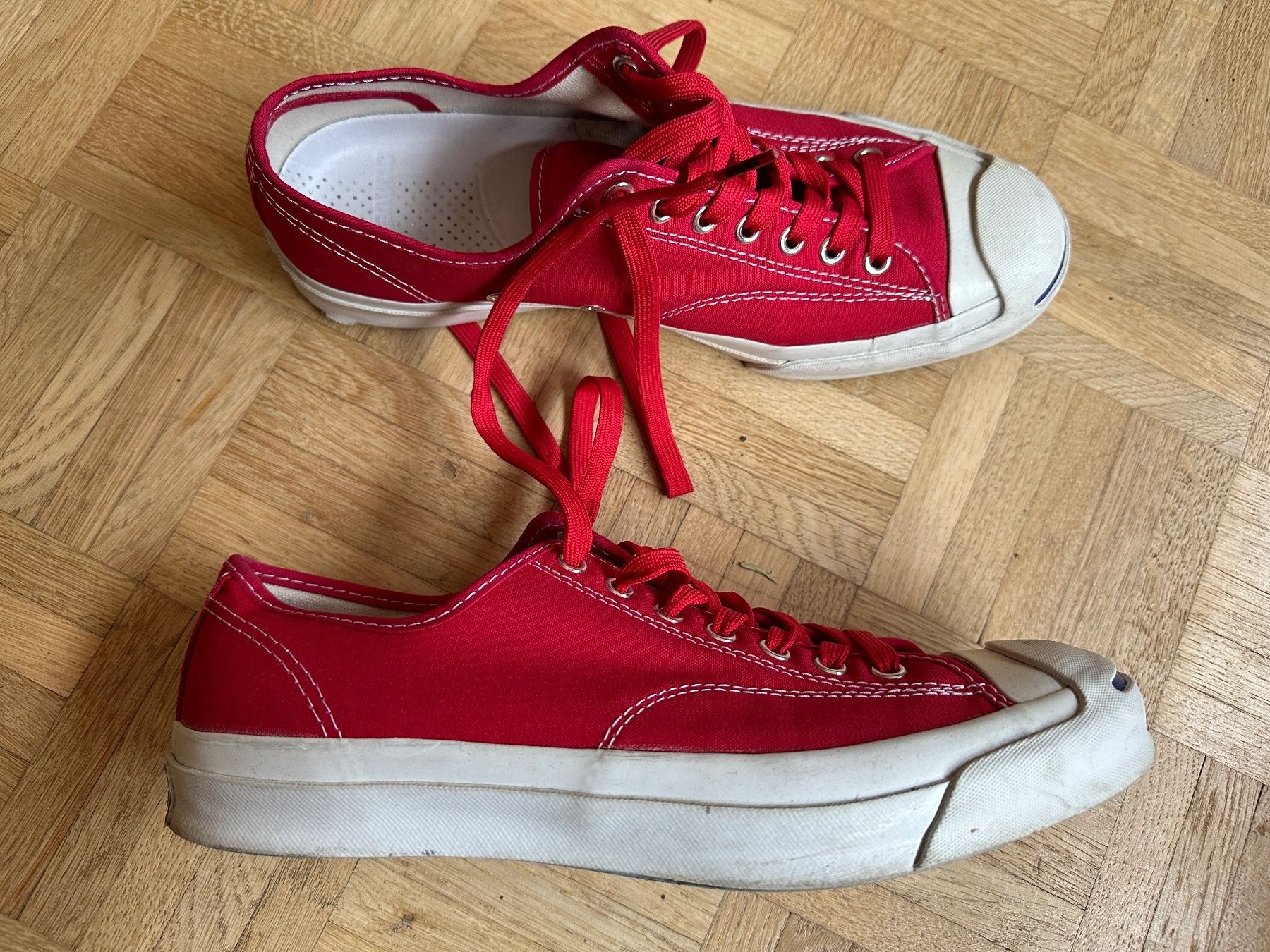 Converse Scarpe da uomo: Converse Chucks Low Jack Purcell Red Sneakers Gr. 43 – Nuovo (secondo la descrizione) da Lausanne venduto da brixton 1
