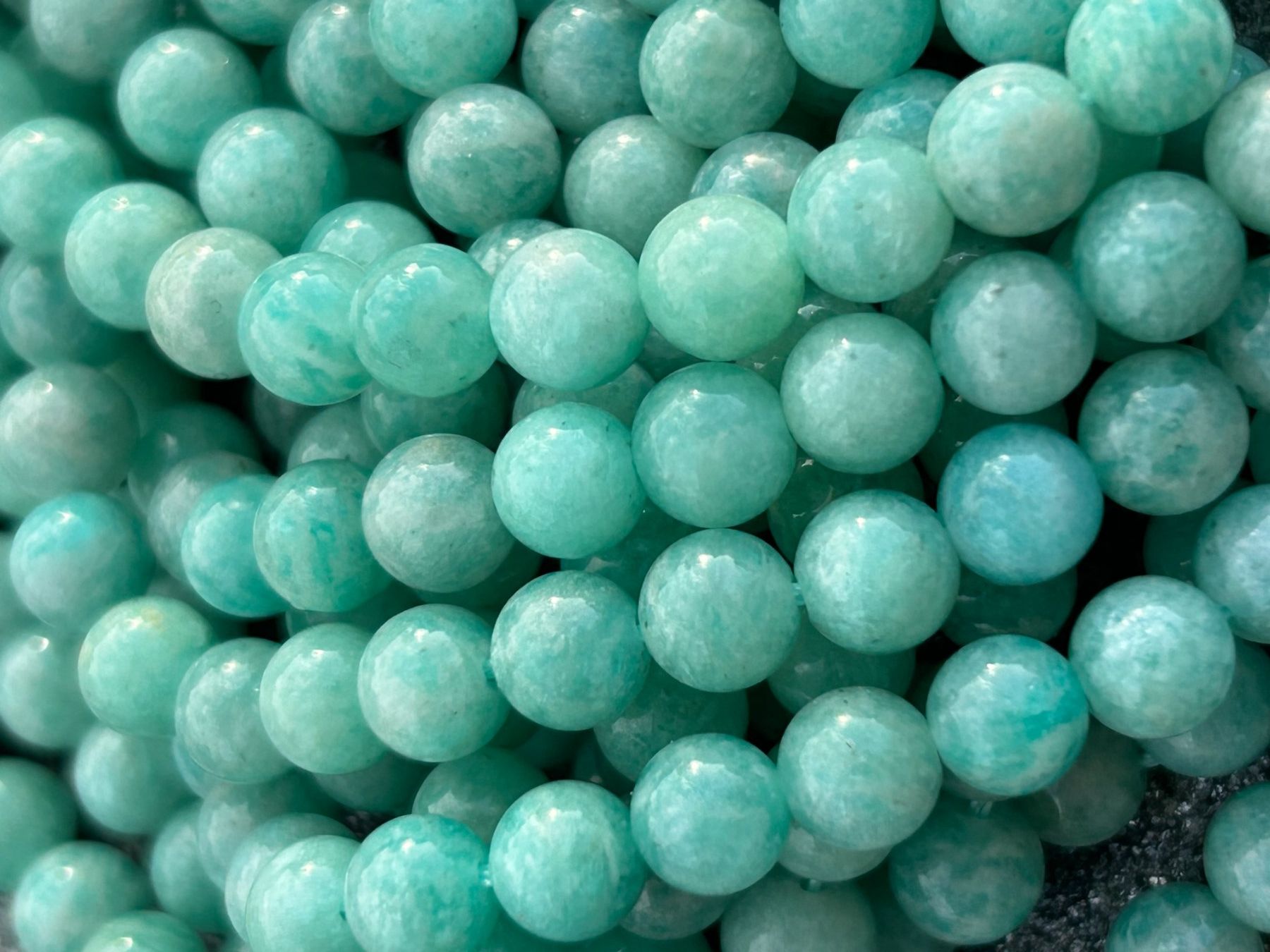 Pierres précieuses: Strang echte amazonite level 1 beads 6 mm – Neuf avec emballage d'origine à Niederrohrdorf par Ytobi 2