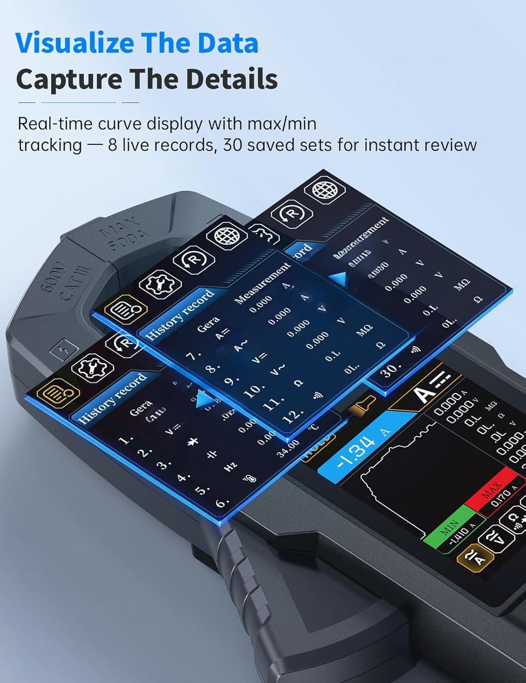 Misurare: Profi Digitale Strommesszange Multimeter DC/AC 0-600A – Nuovo e nell'imballaggio originale da Châtelaine venduto da topshop.switzerland 2