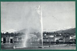 Genève, Le jet d'eau et le Mont-Blanc, ungelaufen, ca. 1951