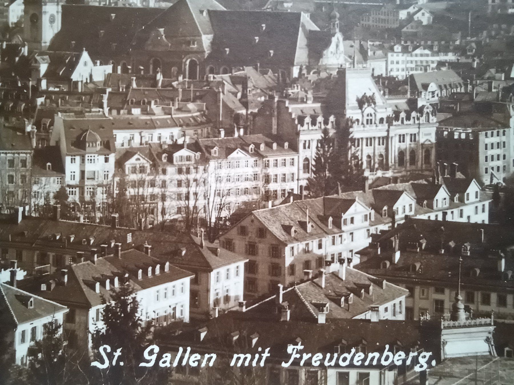 Cartoline postali: SG, St. Gallen mit Freudenberg, 8.IX.13 – Usato da Aarau Rohr venduto da mgvw 1