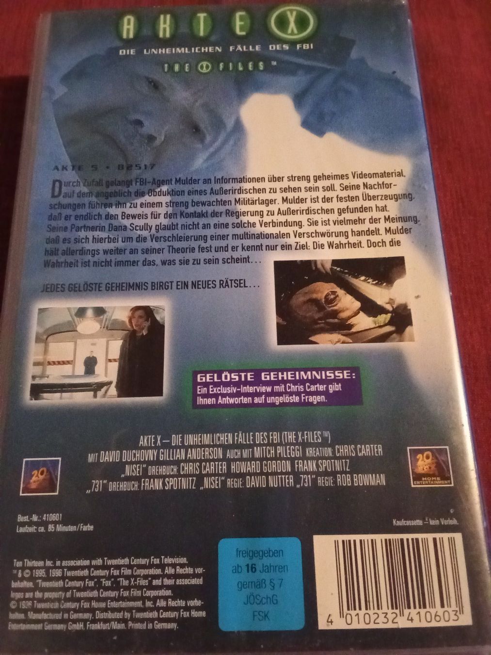 Toutes les VHS: Akte X 5 - "82517" 20 Century FOX VHS 410601 – D'occasion à Remetschwil par Hofiii 1