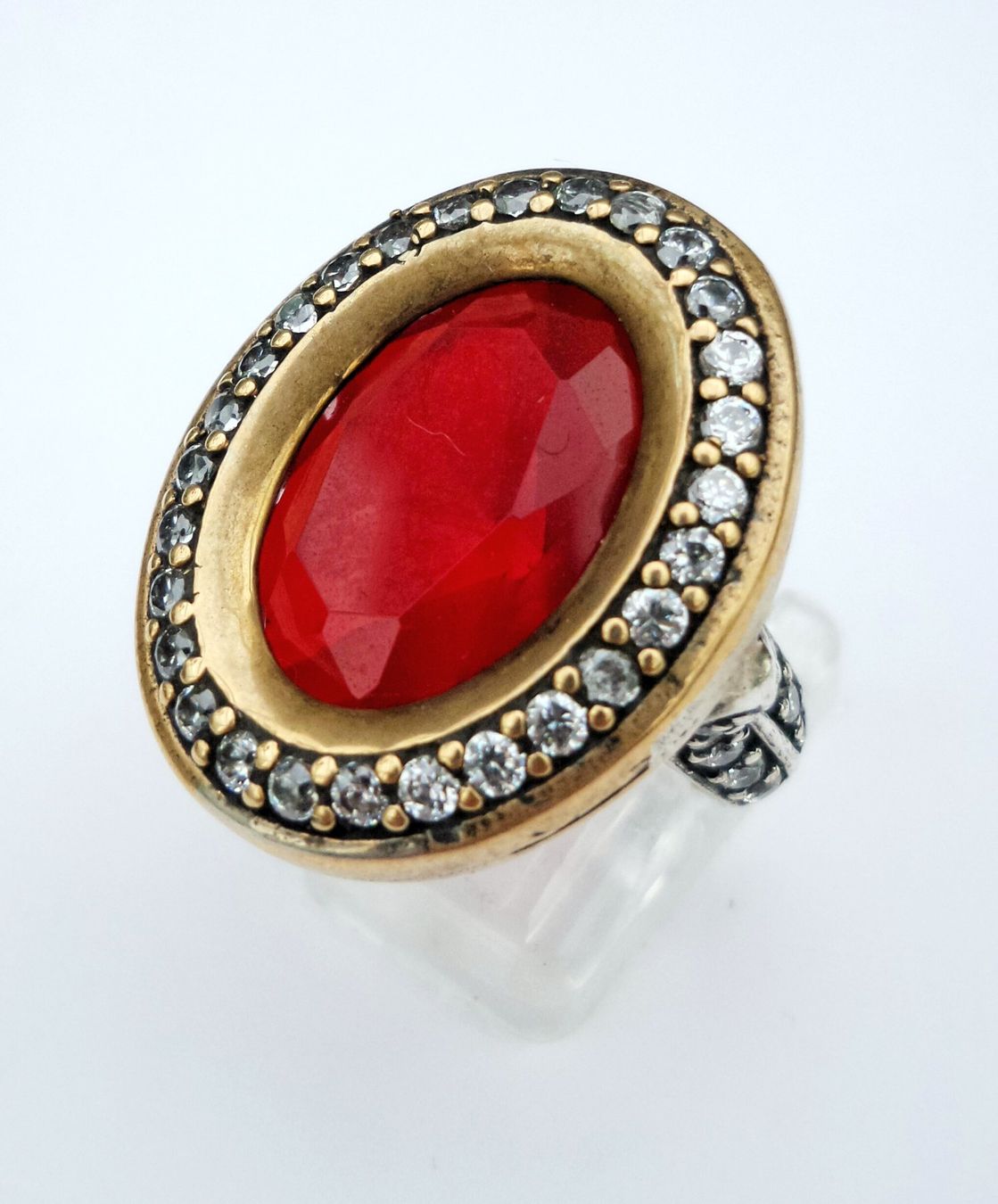 Anelli: Ring mit rotem Edelstein Grösse 55 – Nuovo (secondo la descrizione) da Zürich venduto da Benedikt21 6