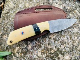 Damast Messer feststehend HANDMADE 21cm ODERMATT No. 91 NEU