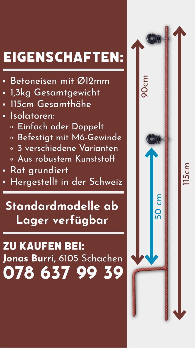 Sonstige Stalleinrichtungen: Weidepfähle – Neu (gemäss Beschreibung) aus Schachen von burri.jonas 2