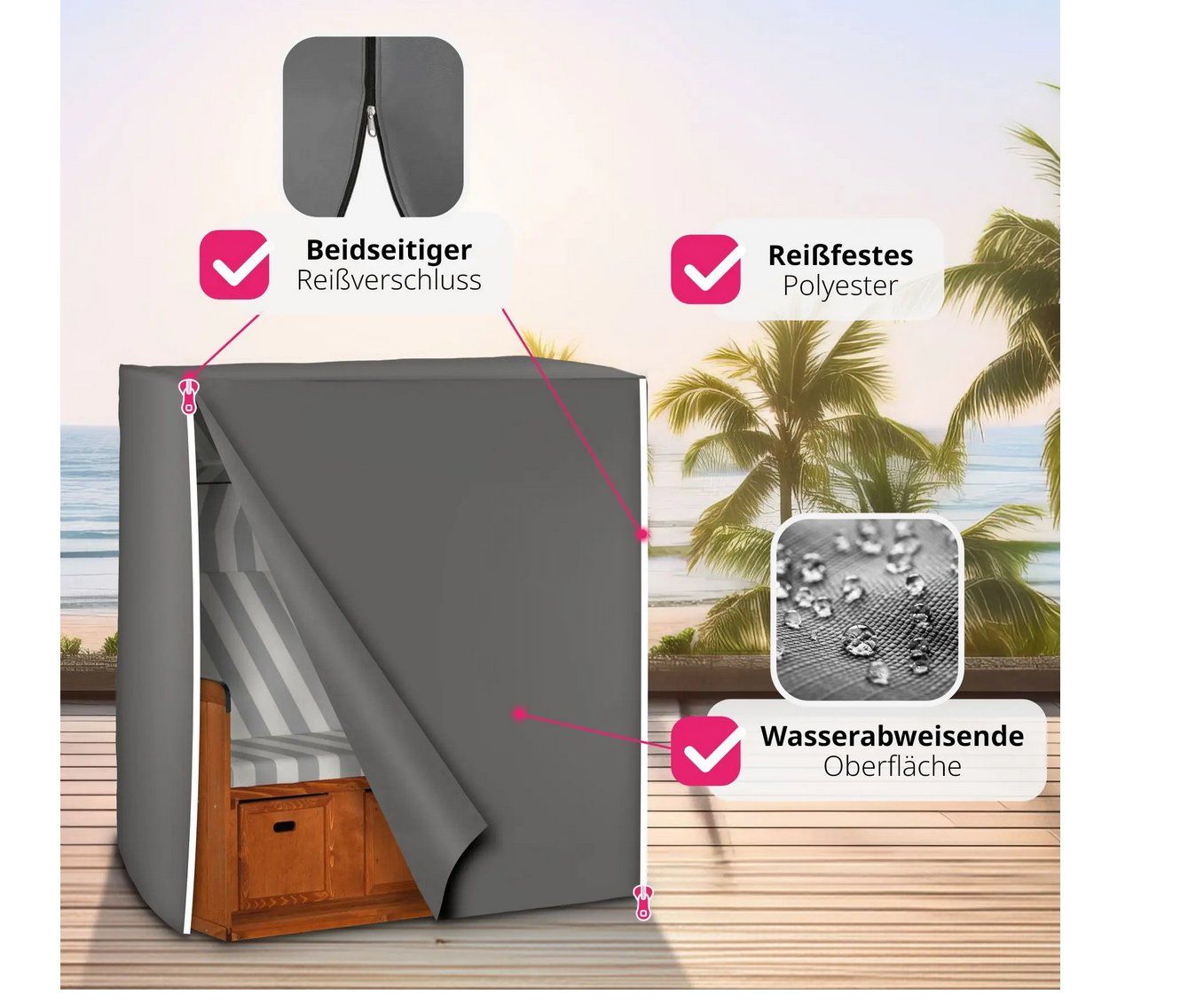 Schutzhüllen: Schutzhülle für Strandkorb – Neu (gemäss Beschreibung) aus Steinhausen von Retourenprofis 4