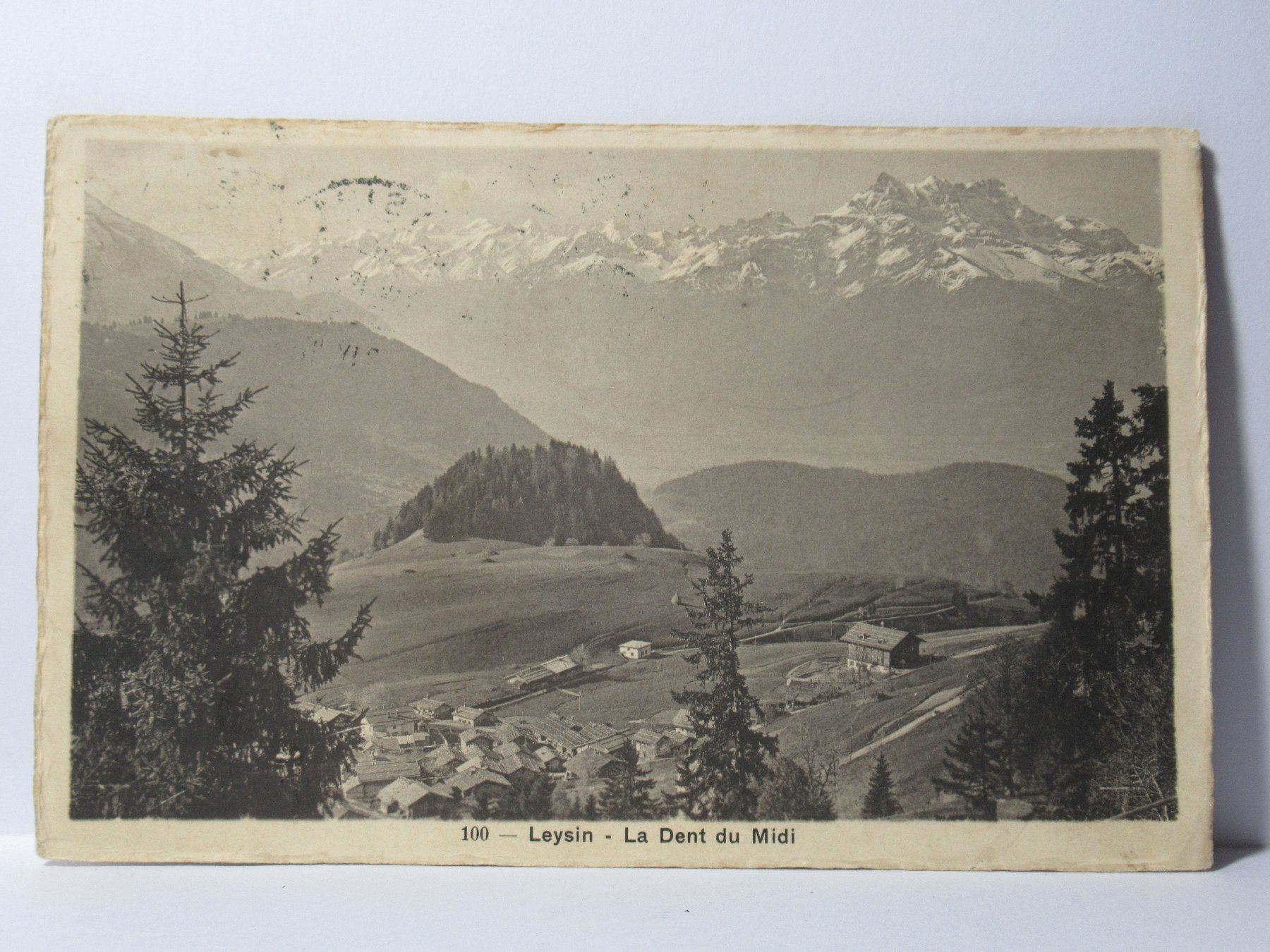 Cartoline postali: Leysin, La Dent du Midi 1918 – Usato da Grenchen venduto da Bluemchen1900