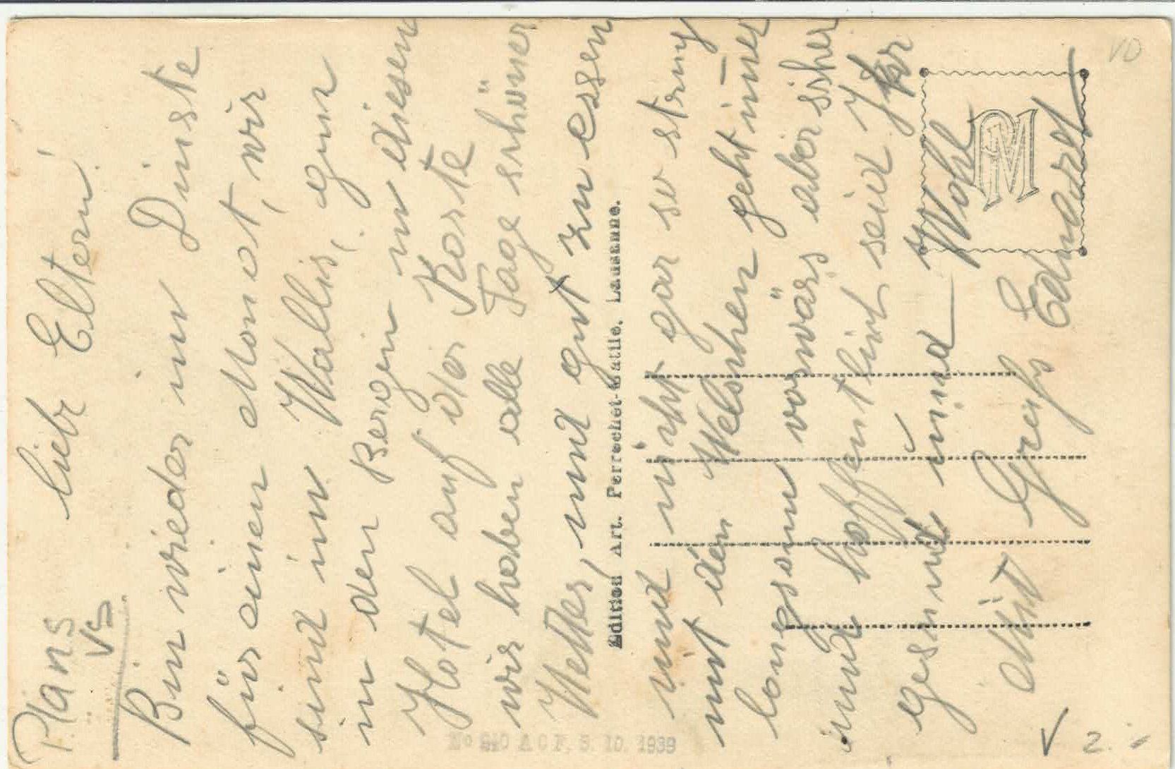 Cartes postales: Les Plans - Hotel Pension Tanner – D'occasion à Ettingen par Kartenplanet 1