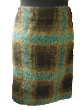 Gr. 40 MEXX edler Rock mit Wolle Mohair braun türkis s.Masse