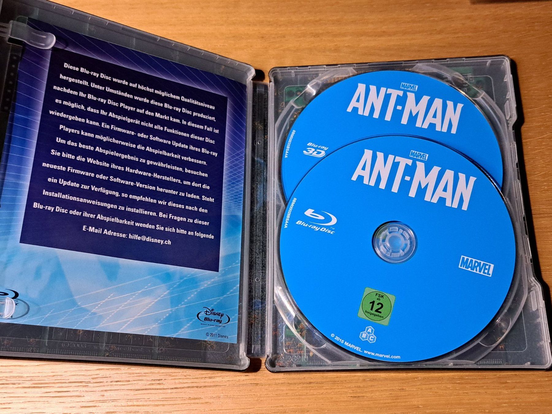 Tutti i DVDs: MARVEL Steelbook ANT-MAN Blu-ray + Blu-ray 3D – Nuovo (secondo la descrizione) da Unterseen venduto da Kanica 2