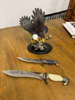 Rare Eagle Head Knives & Statue Set | Handcrafted