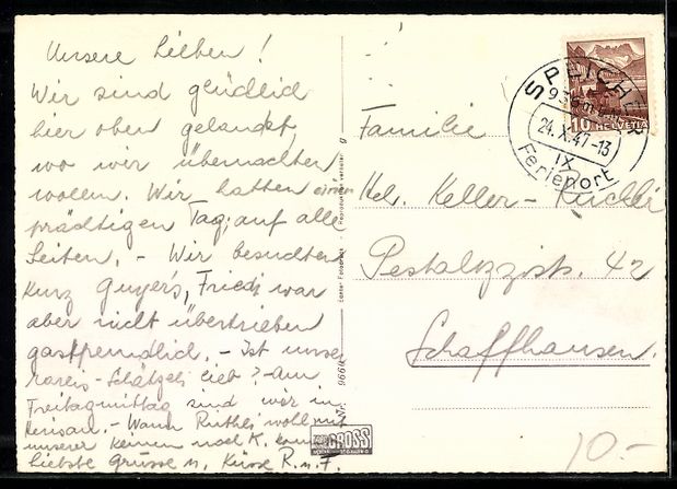 Cartoline postali: AK Trogen /App., Ortsansicht mit Säntis – Usato da Berlin venduto da bartko-reher 1