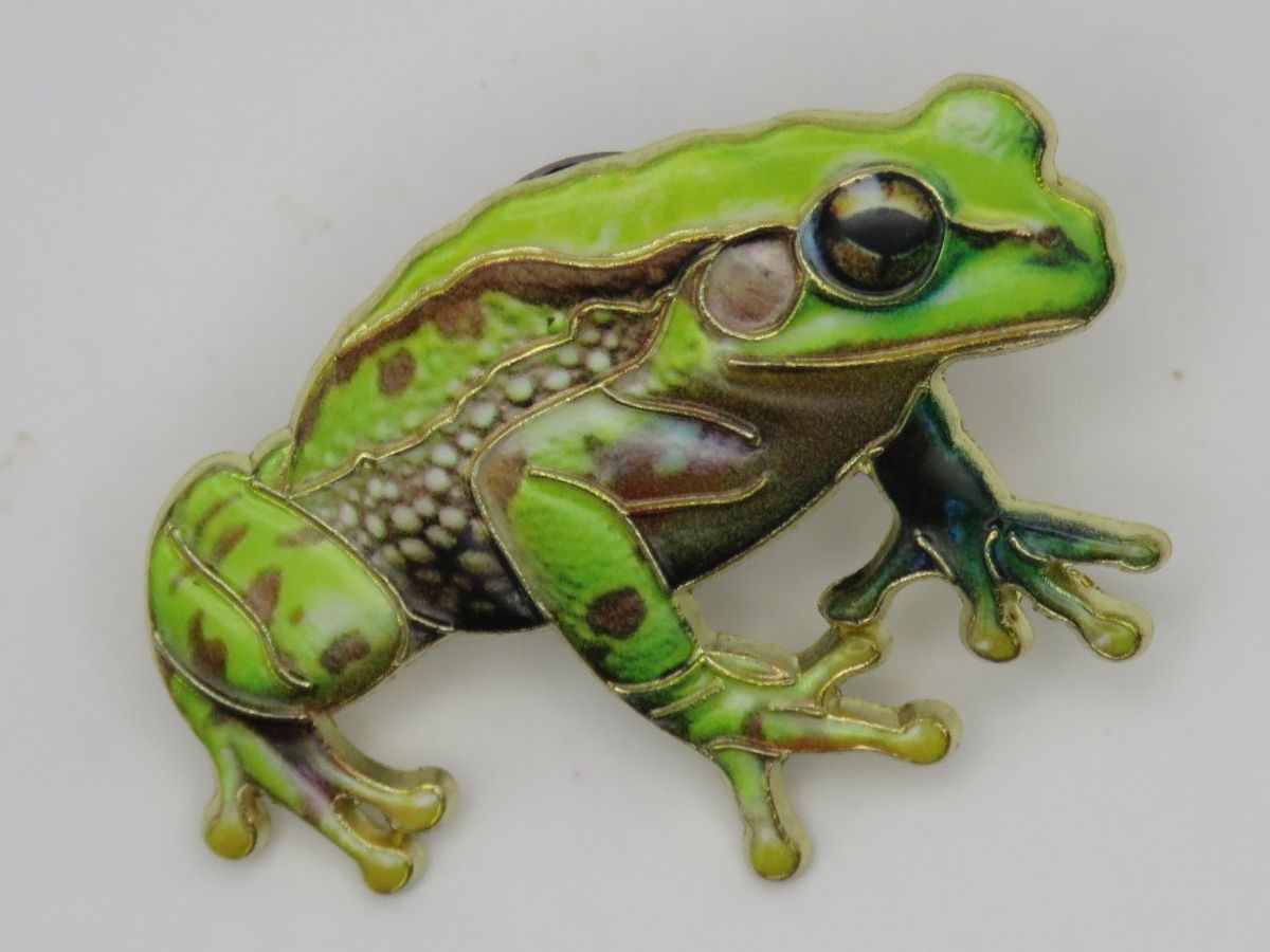 Spille & Fermagli: Ansteck Pin - FROSCH - Emaille - 3x2,2cm – Nuovo e nell'imballaggio originale da Grenchen venduto da Yamahwildstar16 2